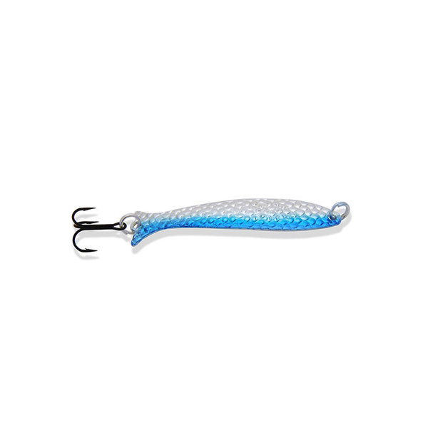 Mooselook Large Wobbler 3/8oz Silver/Blue Nu-wrinkle