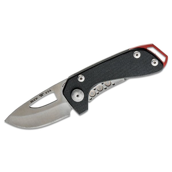 Buck 417 Budgie Compact Folding Knife 2" S35VN Drop Point Plain Blade, Black G10 and Stainless Steel Handles (0417BKS) - 13018