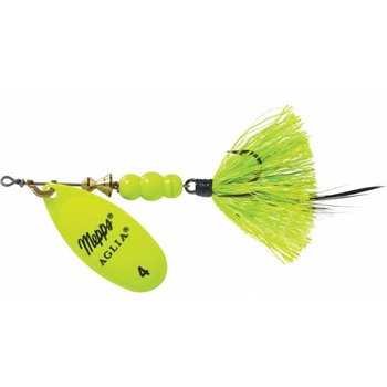 Mepps Aglia Dressed Size 4  1/3oz Chartreuse w/Chart Feather