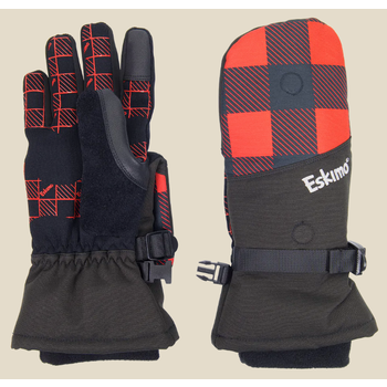 Eskimo Buffalo Plaid Cold Weather Gloves, Xs/S