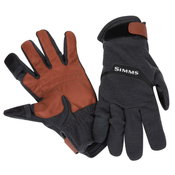 Simms Lightweight Wool Flex Glove. Carbon