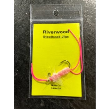 Riverwood Steelhead Jig Rubber Leg Stone Pink