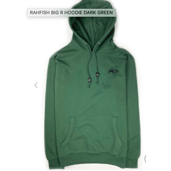 RahFish Big R Embroided Hoodie Dark Green XL