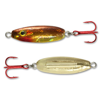 Northland Buck-Shot Rattle Spoon. 3/8oz Gold Shiner