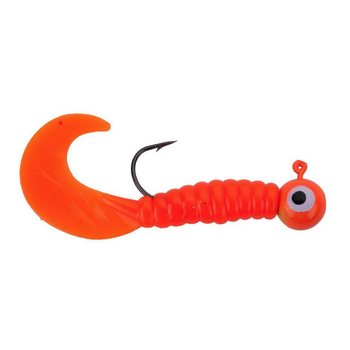 Johnson Swimming Grub 1/4oz Orange 5-pk