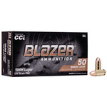 CCI Blazer Brass 9mm Luger 124gr FMJ Ammunition