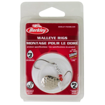 Berkley Walleye Rig Colorado #4 Double Rig #2 Hook Hammered Silver (BWRC4-HSVR)