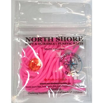 North Shore Tackle Trout Worm's 2" Bubblegum