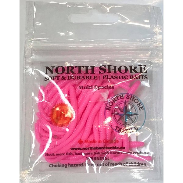 North Shore Tackle Trout Worm's 2" Bubblegum
