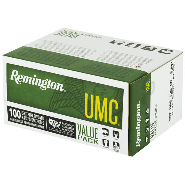 Remington UMC .357 Mag Ammunition 125 Grain SJHP 1450fps 100 Round Box