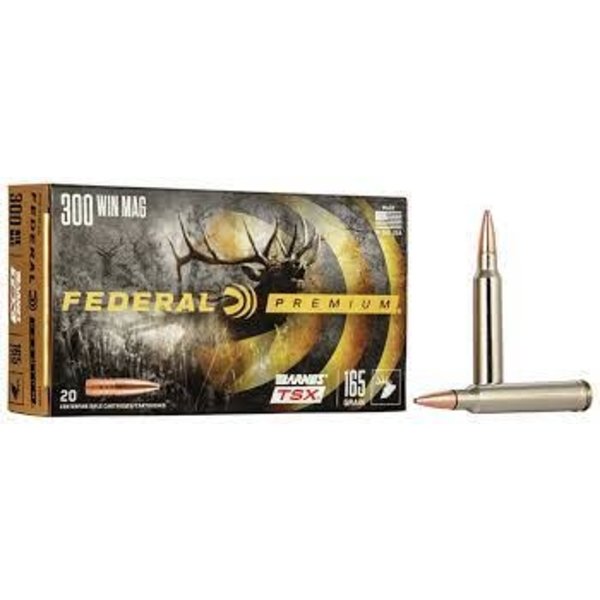 Federal Premium 300 Winchester Magnum 165 Grain Barnes TSX Box of 20 Ammunition