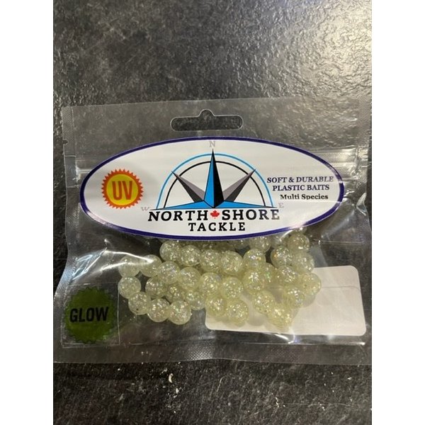 North Shore Tackle Soft Bead 10mm Clear Glow