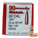 Hornady A-Max Match 22 Cal .224 Dia 52 Gr BTHP Match Grade Bullets