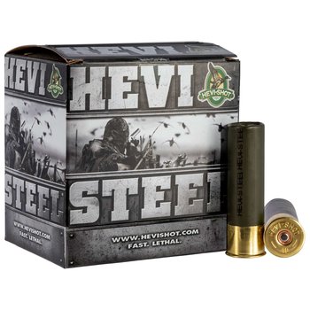 Hevi-Shot HEVI-Steel, 12 Ga 3", Max Dram, 1 1/4 oz, #4 Shot Size, 25Rd Box