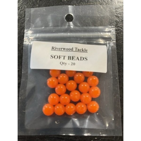 Riverwood Soft Beads Natural Orange-20pk