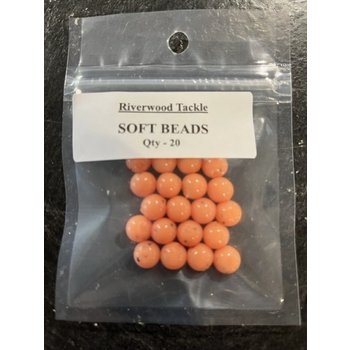 Riverwood Soft Beads Eyed Peach-20pk