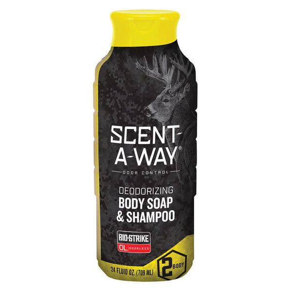 HUNTER'S SPECIALTIES Scent-A-Way Bio-Strike Odor Eliminator Body Soap & Shampoo 24 oz