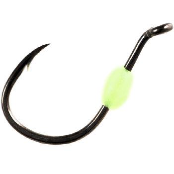 Owner Walleye Bait Hook w/Soft Glow Bead #6 10-pk Black