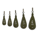 X Zone Tungsten Tear Drop Shot Weight 1/8oz Green Pumpkin