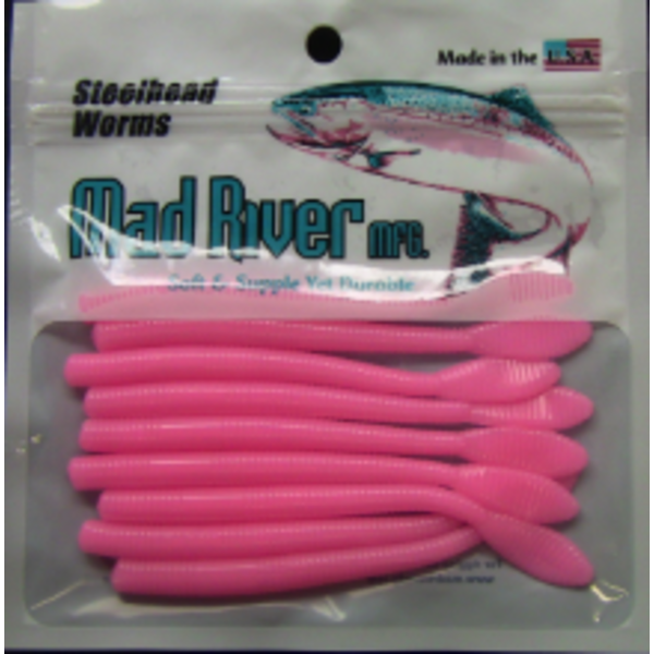 Mad River Steelhead Worm 3 Shrimp Pink - Gagnon Sporting Goods