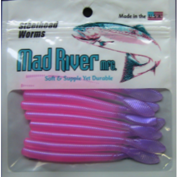 Mad River Steelhead Worm 3" Nail Polish Pink