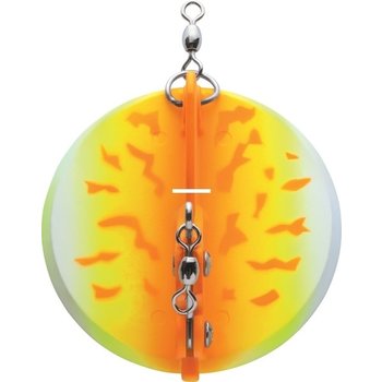 Luhr Jensen Dipsy Diver. 50'. Orange Fire UV