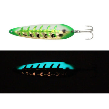 Moonshine Lures Moonshine Lures Half-Moon Magnum Green Shorts Gold Trolling Spoon