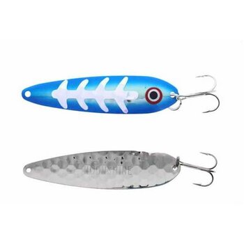 Moonshine Lures Half Moon Series Spoons Blue Slice Silver Magnum