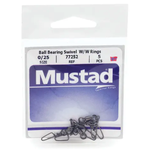 Mustad Ball Bearing Swivel w/Welded Ring & Crosslock Snap Size 1/30 4-pk