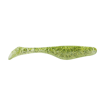 Walleye Assassin 4" Turbo Shad. Chartreuse  Diamond 10-pk