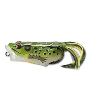 Live Target Hollow Body Frog Popper 2-1/2" Green Yellow 1/2oz