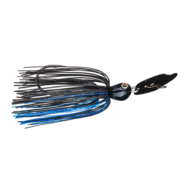 Strike King Thunder Cricket Vibrating 3/8oz Jig. Black Blue