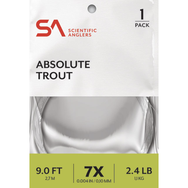 Scientific Anglers Absolute Trout Leaders 9' 1X 13.9lb