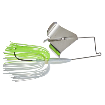 Nichols Reflex Buzzbait 3/8oz Nickel White/Chartreuse