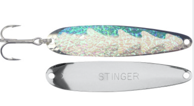 Michigan Stinger Stingray Spoon. Black Wiggler - Gagnon Sporting Goods