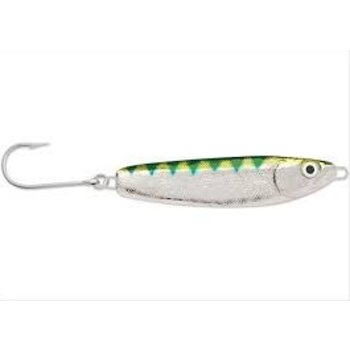 Luhr Jensen Crippled Herring. 3/4oz Nickel/Neon Green Back