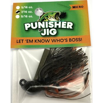 Punisher Jigs Micro Green Pumpkin Orange