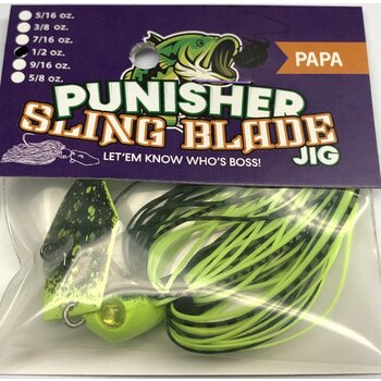 Punisher Jigs Sling Blade Papa Chartreuse Black