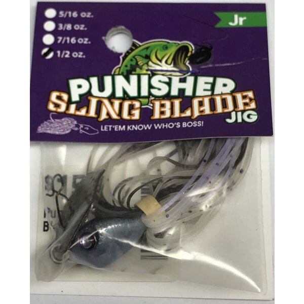 Punisher Jigs Punisher Sling Blade Jr Smoke Violet Pepper Shad