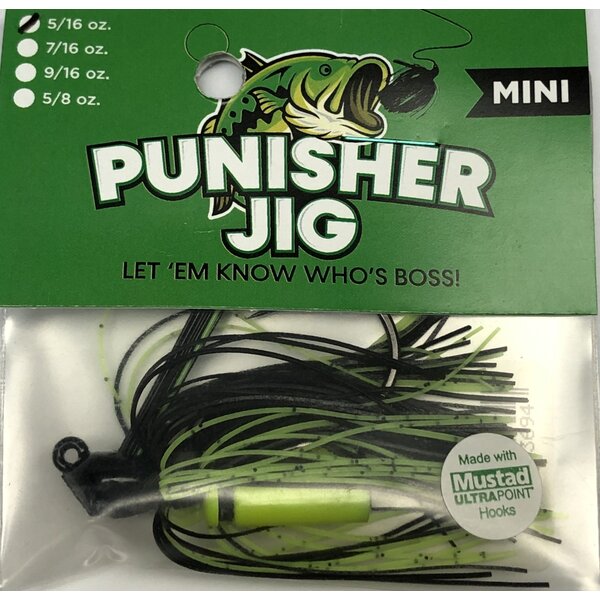 Punisher Jig Mini Black Chartreuse