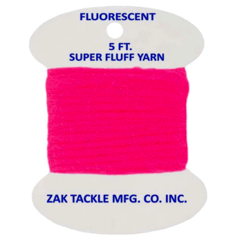 Zak Tackle Super Fluff Yarn 5ft Deep Pink