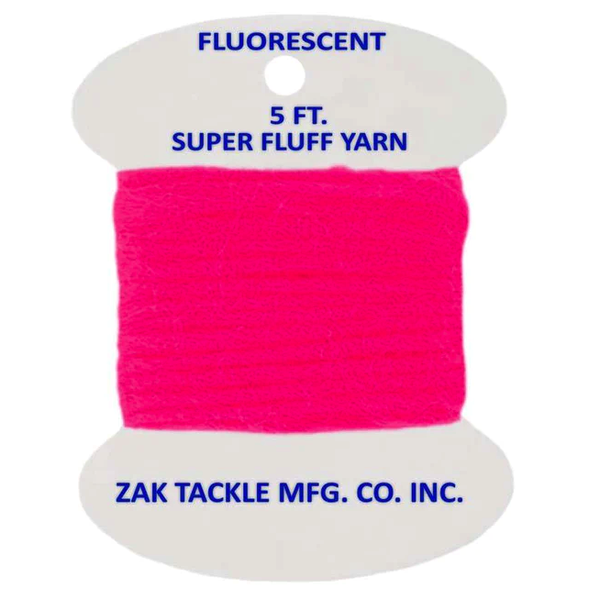 Zak Tackle Super Fluff Yarn 5ft Deep Pink