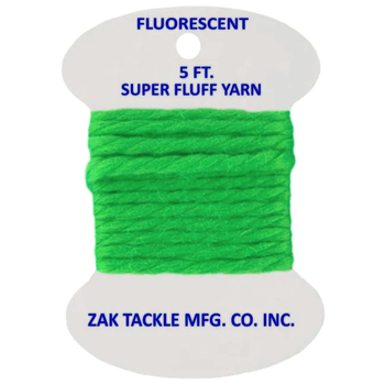 Zak Tackle Super Fluff Yarn 5ft Lime