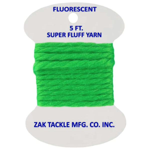 Zak Tackle Super Fluff Yarn 5ft Lime
