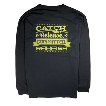 RahFish Catch Release Committed LS Tee Black XXL
