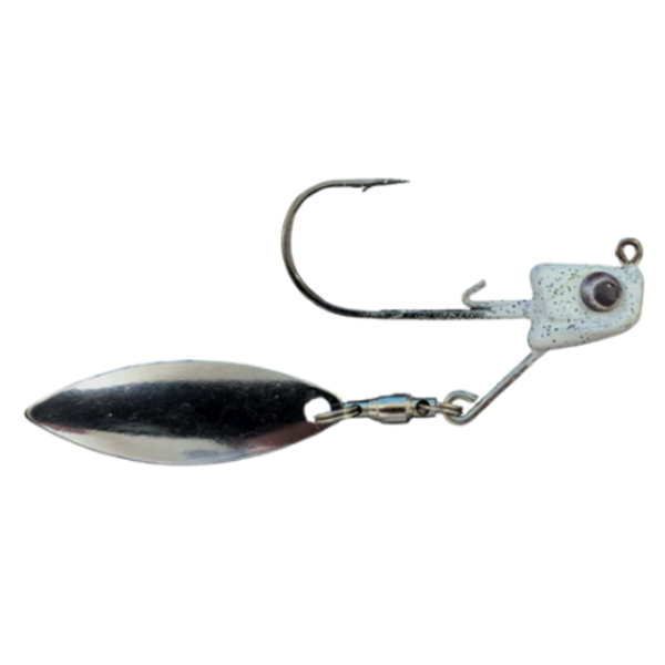Great Lakes Finesse Sneaky Spin White Shad 3/16oz 1/0 1-pk