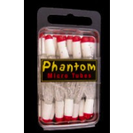 Phantom Redwing Micro Tubes. Red/White/Sparkle