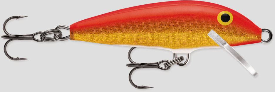 Rapala Original Floating. Gold Fluorescent Red 05 - Gagnon Sporting Goods