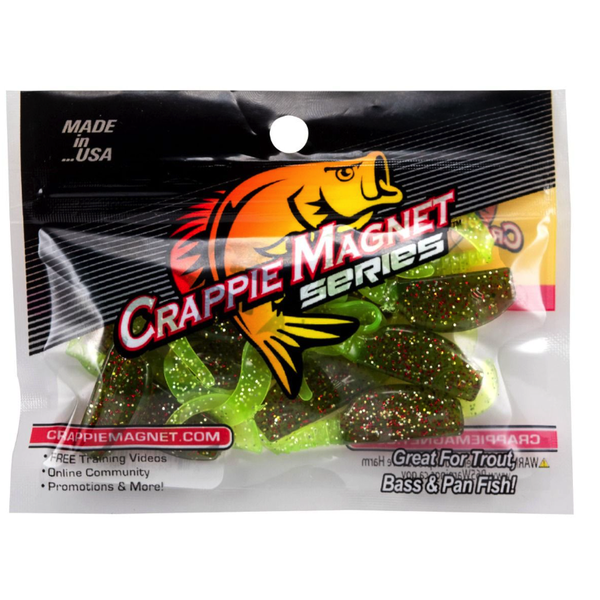 Crappie Magnet Slab Curly 2" 15-pk (Extended Colors)