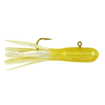 PowerBait Pre-Rigged Atomic Tubes. 1/32oz Yellow Pearl Silver Flake 5-pk
